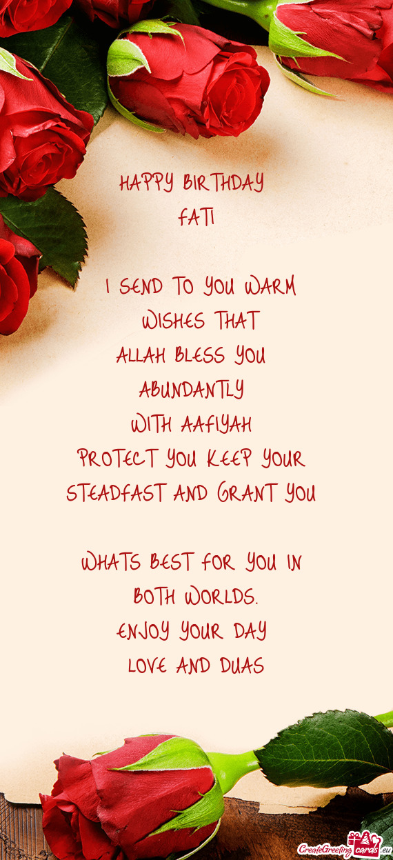 ALLAH BLESS YOU
