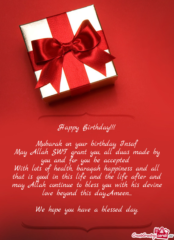 Allah continue to bless you with his devine love beyond this day..Ameen