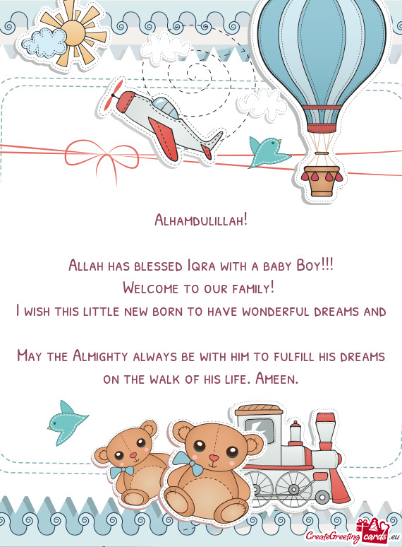 Allah has blessed Iqra with a baby Boy