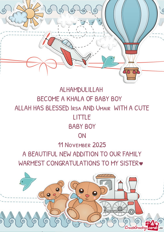 ALLAH HAS BLESSED Irsa AND Umair WITH A CUTE LITTLE
