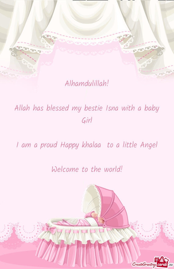Allah has blessed my bestie Isna with a baby Girl
