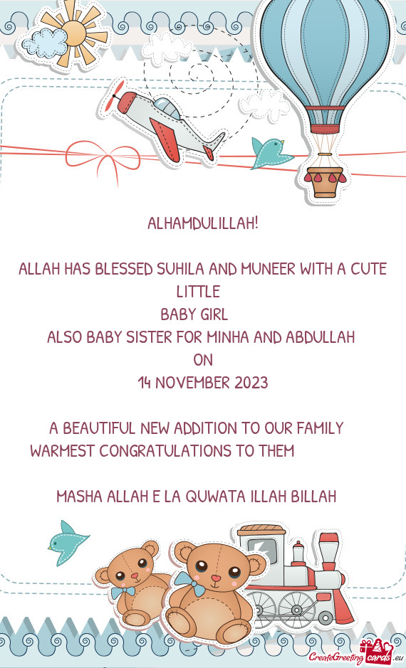 ALLAH HAS BLESSED SUHILA AND MUNEER WITH A CUTE LITTLE😘😍