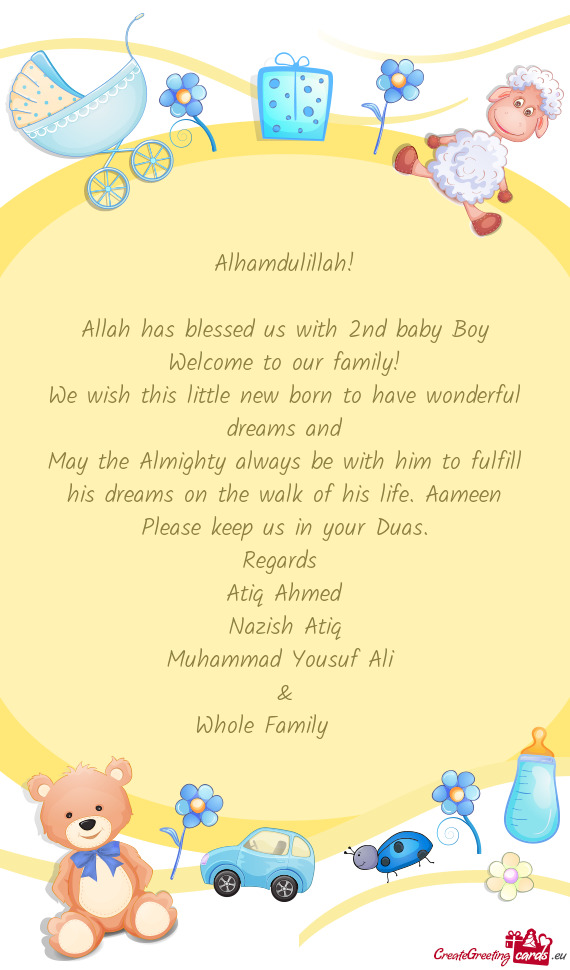 Allah has blessed us with 2nd baby Boy