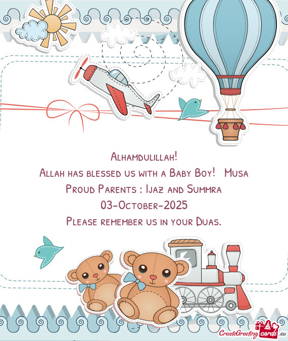 Allah has blessed us with a Baby Boy! ❤❤Musa