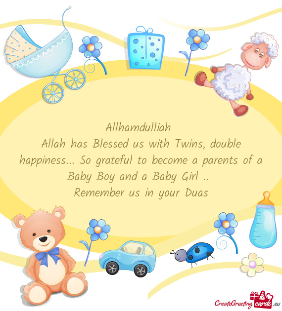 Allah has Blessed us with Twins, double happiness... So grateful to become a parents of a Baby Boy a