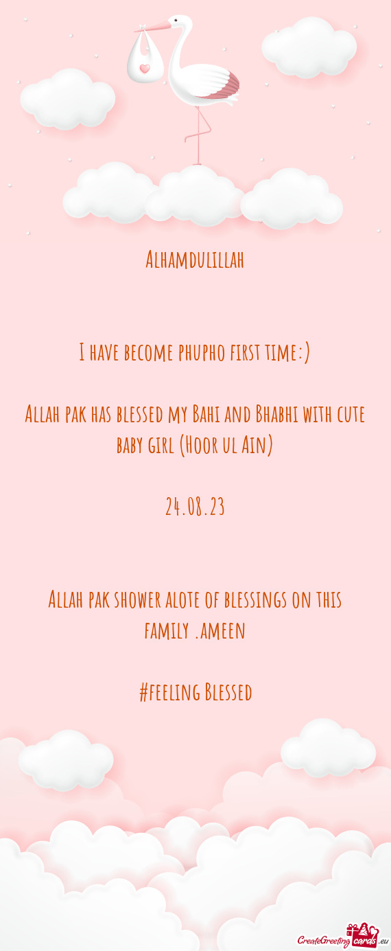 Allah pak shower alote of blessings on this family .ameen