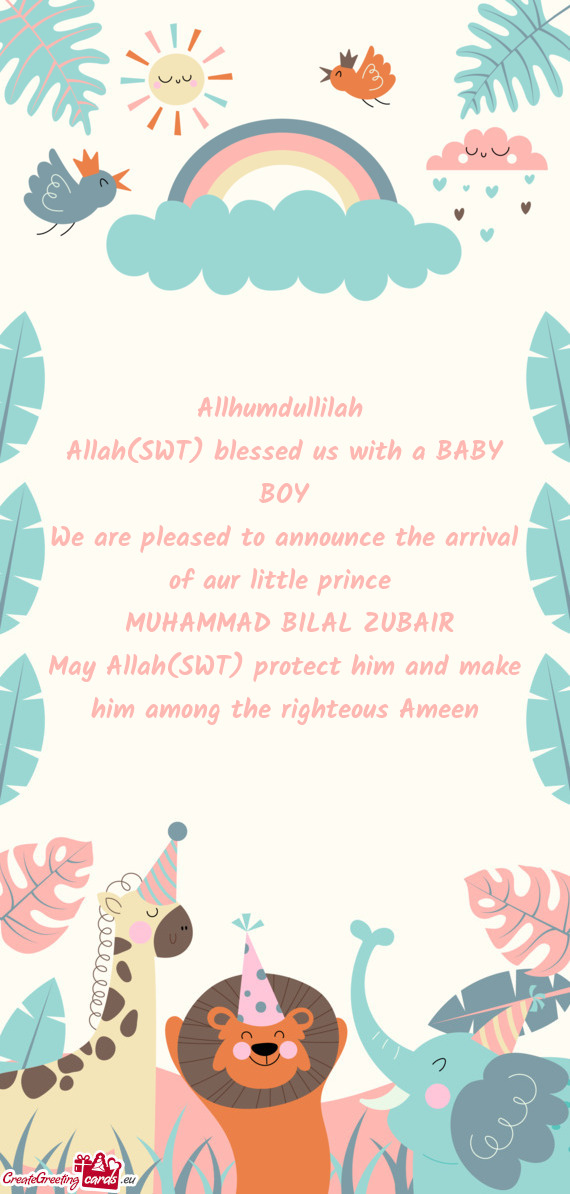 Allah(SWT) blessed us with a BABY BOY