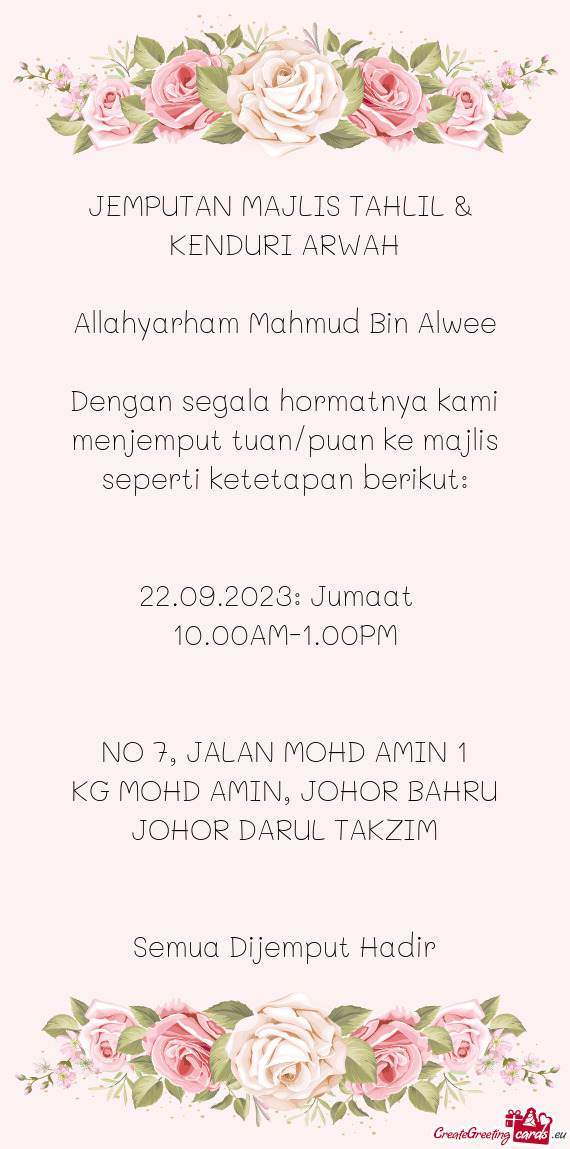 Allahyarham Mahmud Bin Alwee