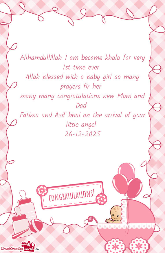Allhamdullillah I am became khala for very 1st time ever