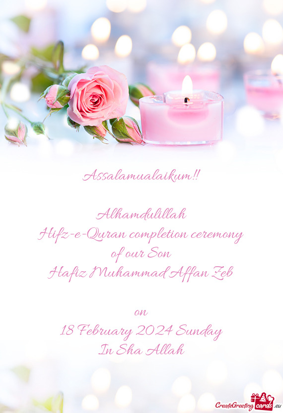 An Zeb on 18 February 2024 Sunday In Sha Allah