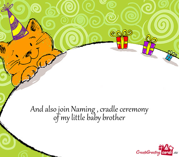 And also join Naming , cradle ceremony of my little baby brother