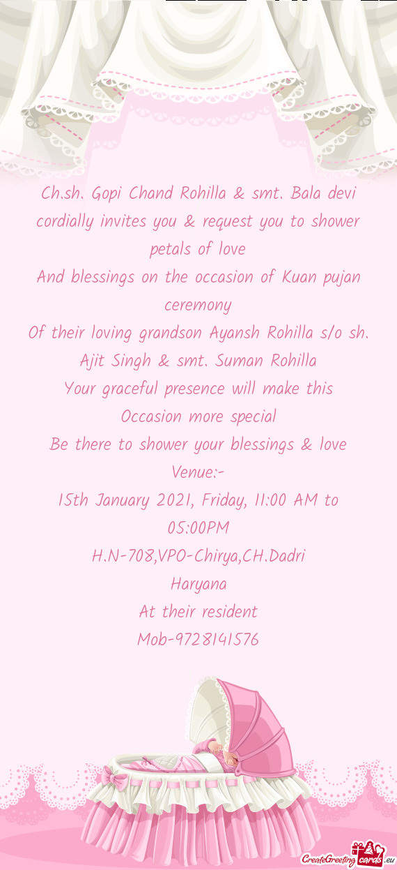 And blessings on the occasion of Kuan pujan ceremony