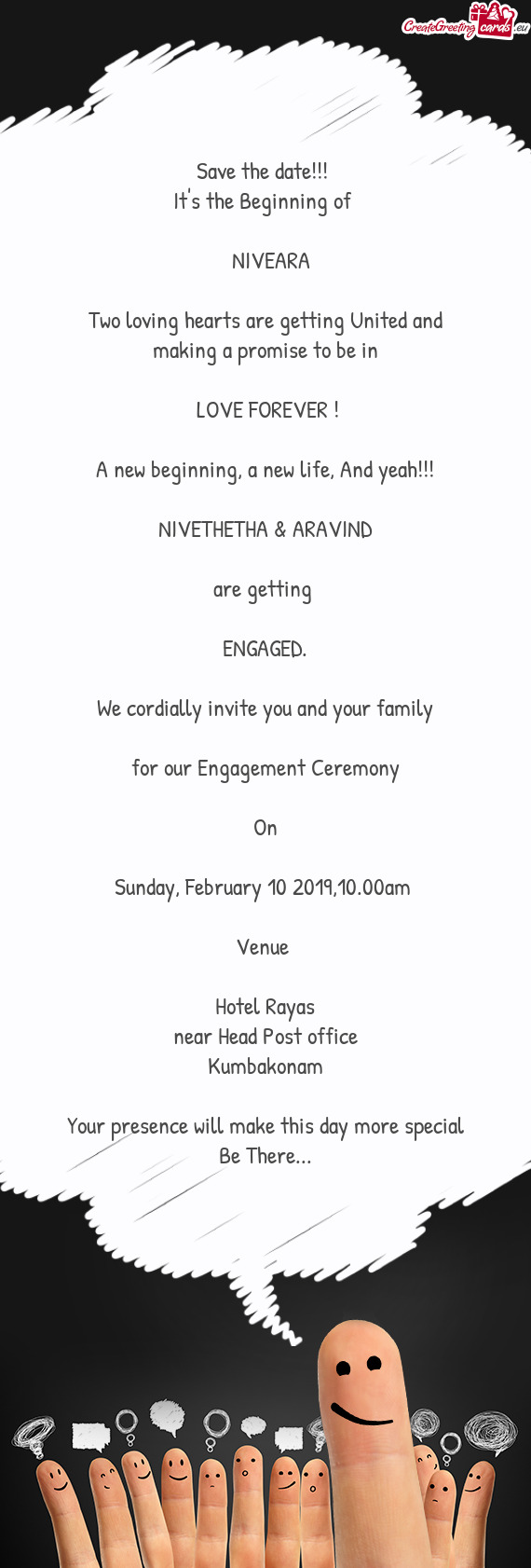 And yeah!!!
 
 NIVETHETHA & ARAVIND
 
 are getting 
 
 ENGAGED