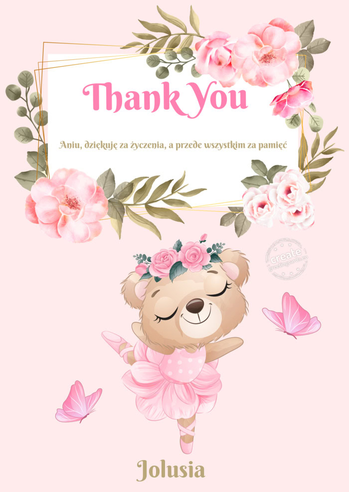 Aniu, dziękuję za życzenia, a przede wszystkim za pamięć Jolusia
