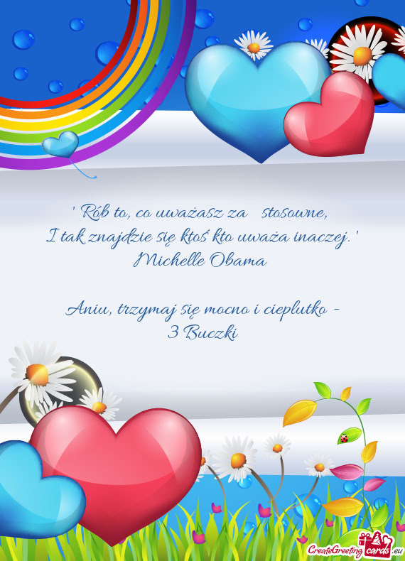 Aniu, trzymaj się mocno i cieplutko