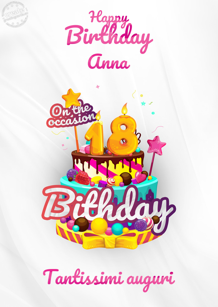 Anna, Happy birthday to 18 Tantissimi auguri