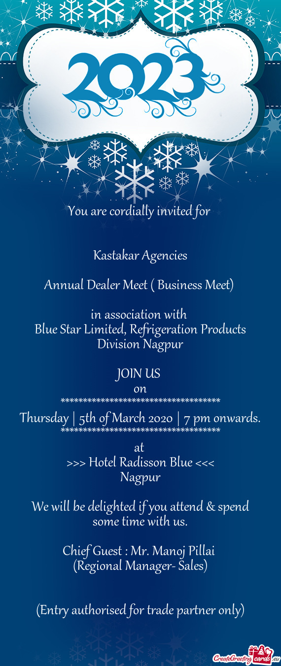Annual Dealer Meet ( Business Meet)
