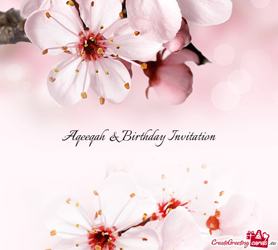 Aqeeqah & Birthday Invitation
