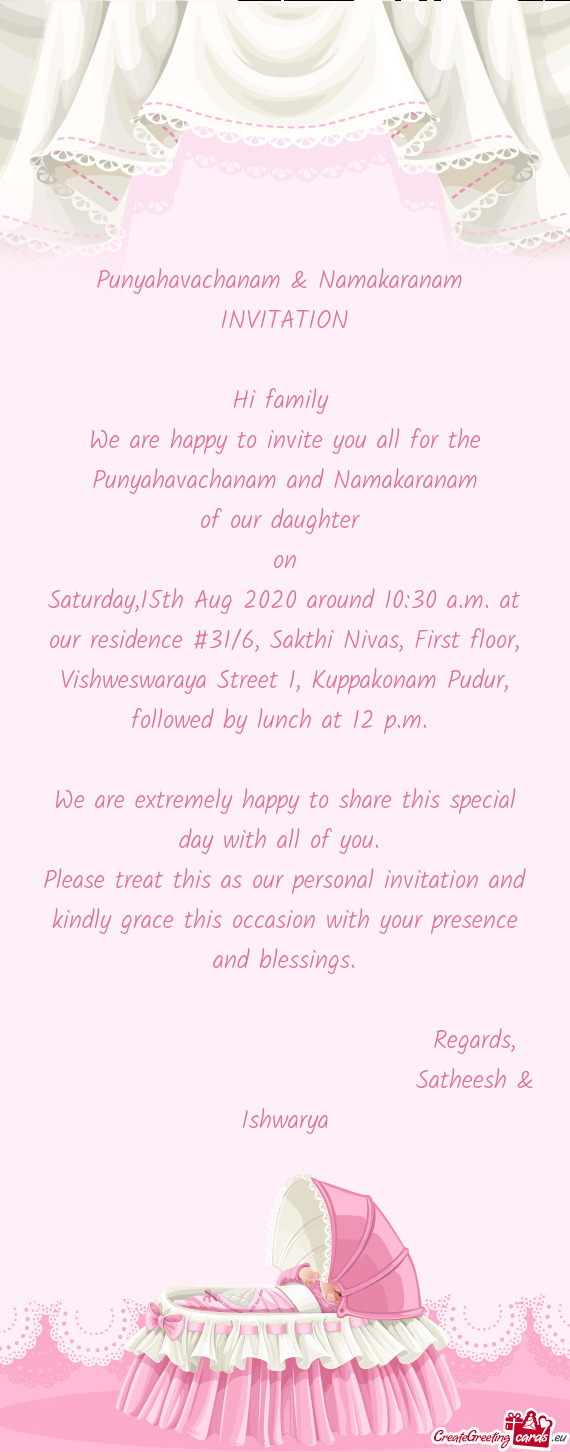 Araya Street 1, Kuppakonam Pudur, followed by lunch at 12 p.m