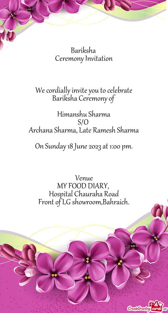 Archana Sharma, Late Ramesh Sharma