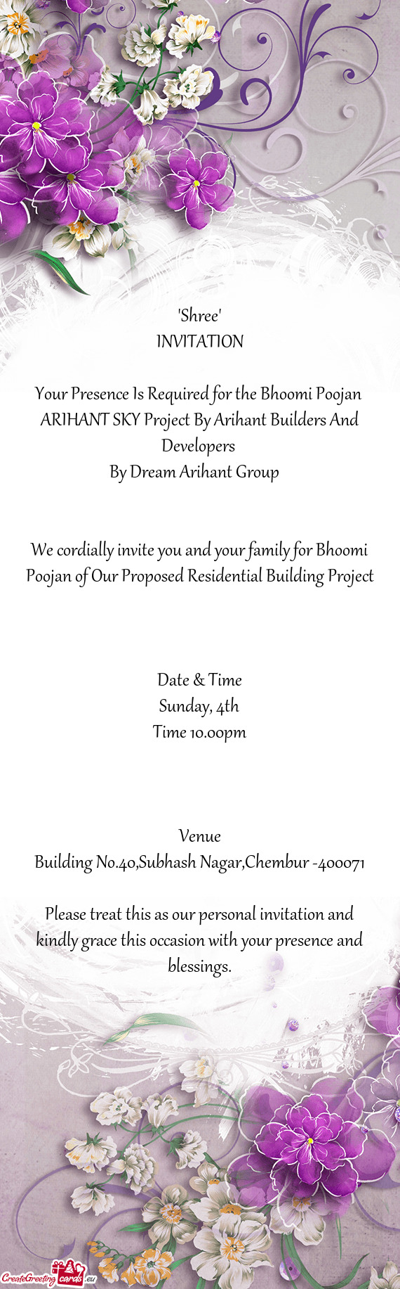 ARIHANT SKY Project By Arihant Builders And Developers