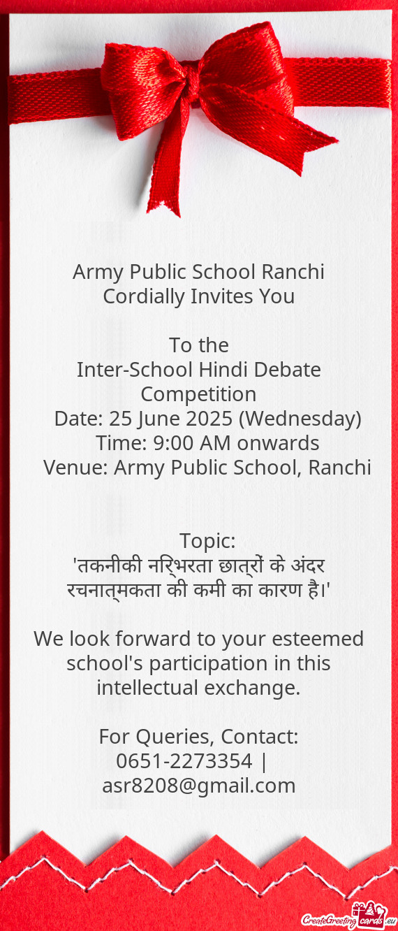 Army Public School Ranchi