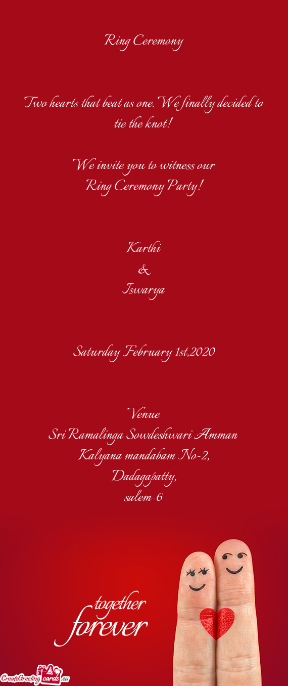 Arthi & Iswarya   Saturday February 1st
