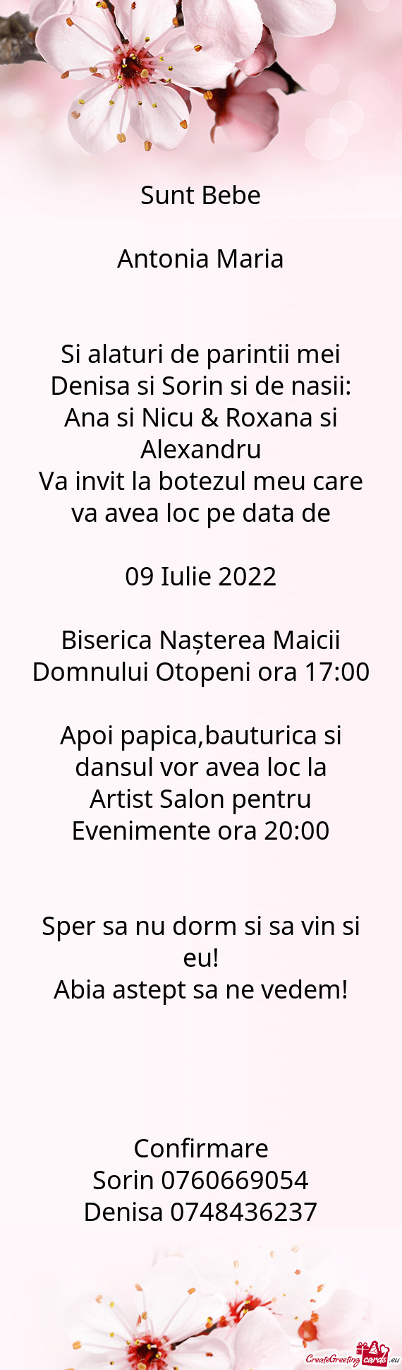 Artist Salon pentru Evenimente ora 20:00