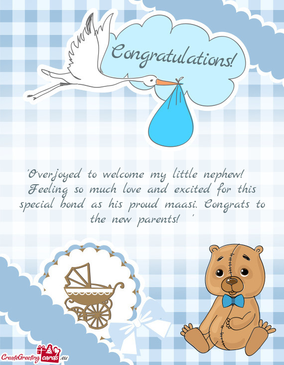 As his proud maasi. Congrats to the new parents! 🎉"