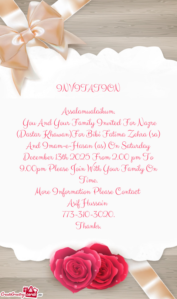 (as) On Saturday December 13th 2025 From 2