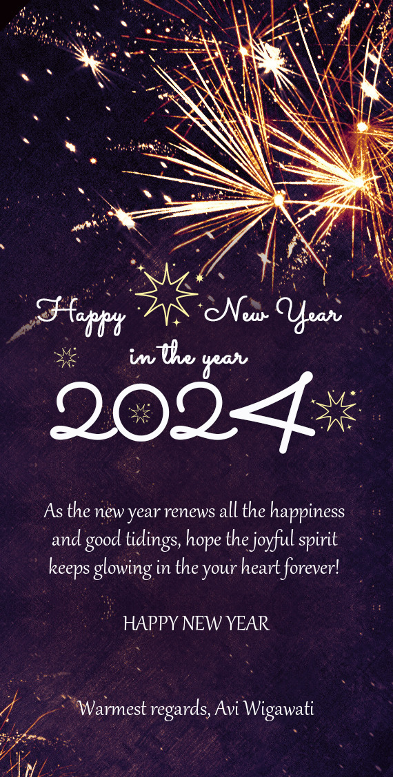 As the new year renews all the happiness and good tidings