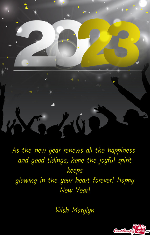 As the new year renews all the happiness