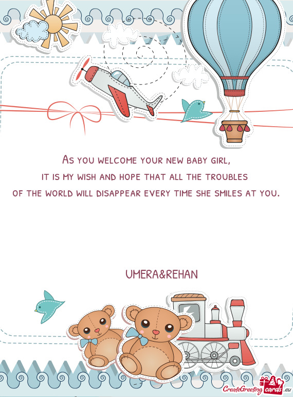 As you welcome your new baby girl