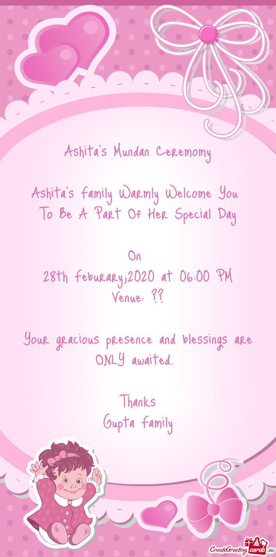 Ashita’s Mundan Ceremomy