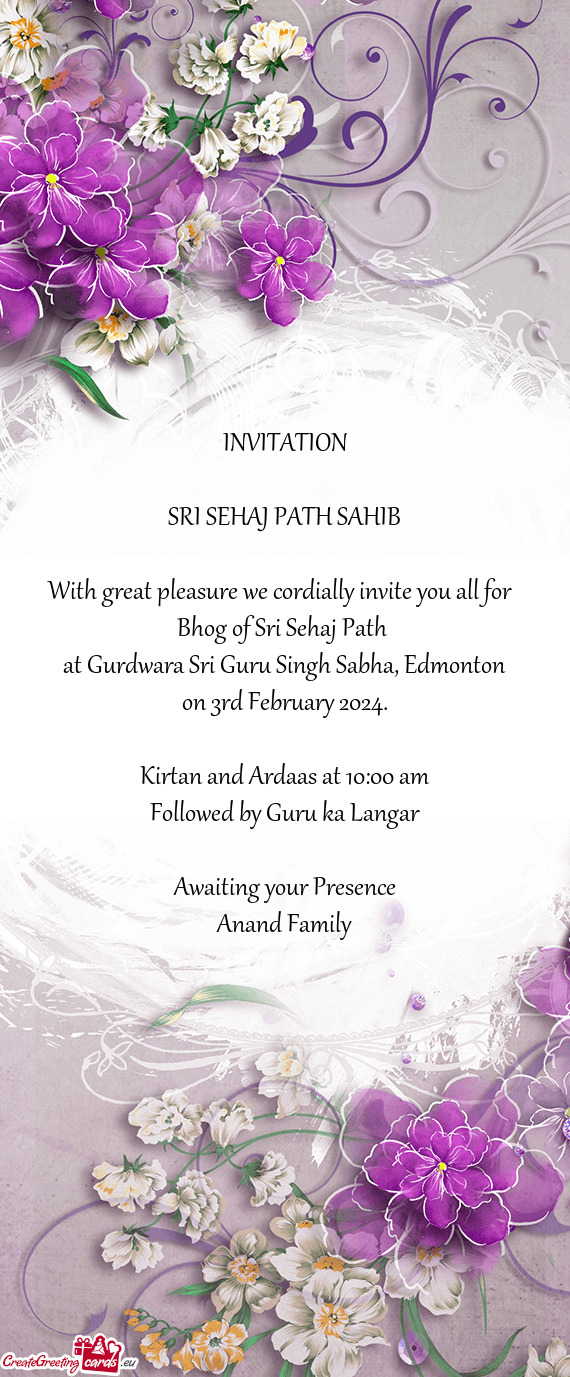 At Gurdwara Sri Guru Singh Sabha, Edmonton