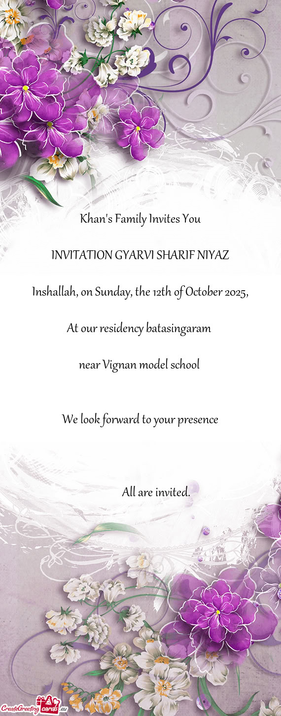 At our residency batasingaram