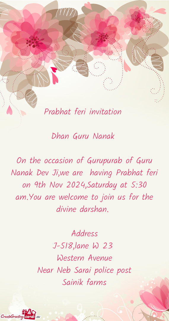 Ay at 5:30 am.You are welcome to join us for the divine darshan