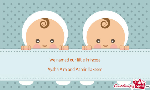 Aysha Aira and Aamir Hakeem