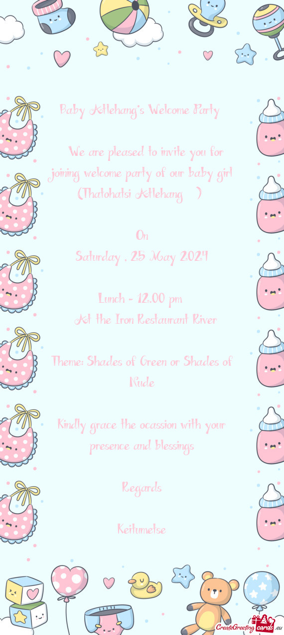 Baby Atlehang's Welcome Party