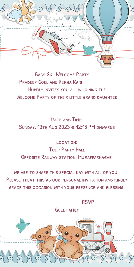 Baby Girl Welcome Party