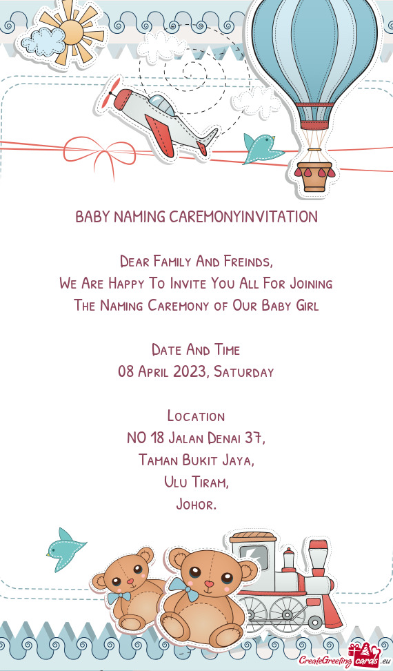 BABY NAMING CAREMONYINVITATION