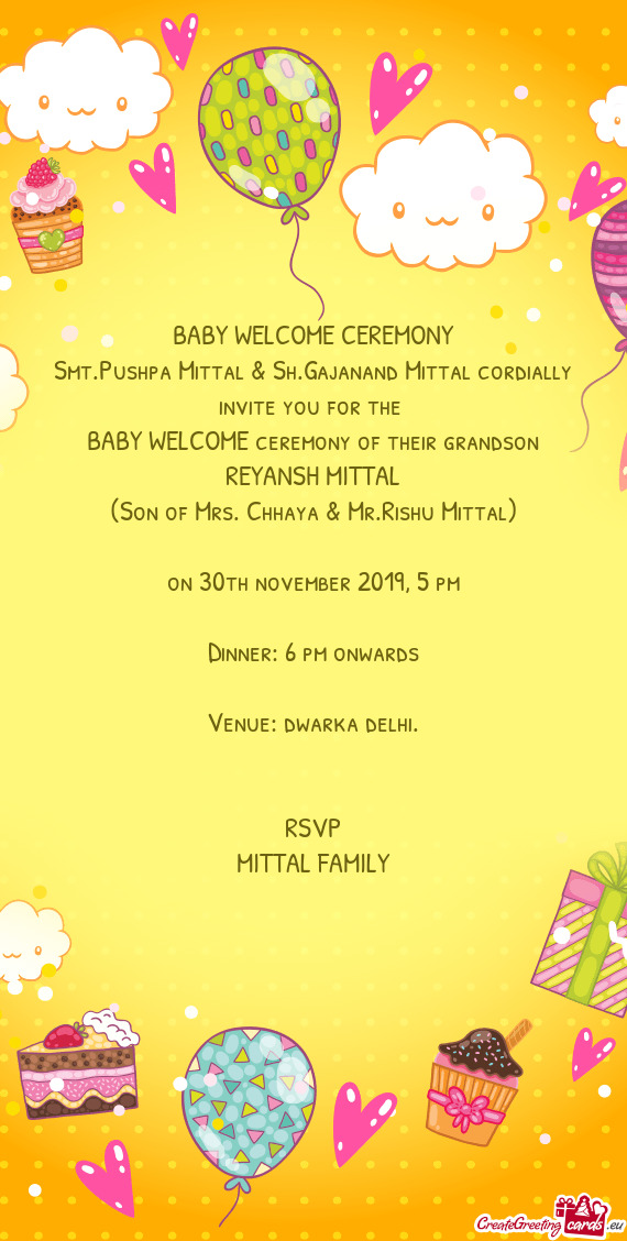 BABY WELCOME ceremony of their grandson