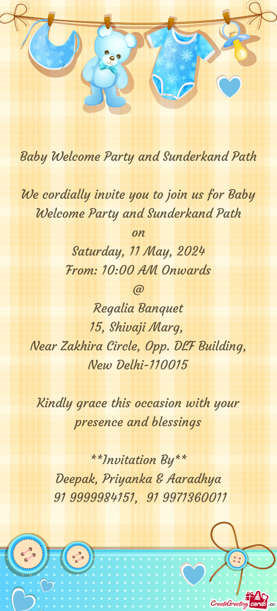 Baby Welcome Party and Sunderkand Path