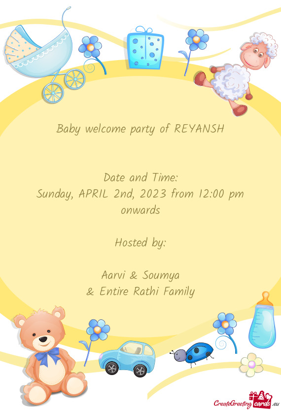 Baby welcome party of REYANSH