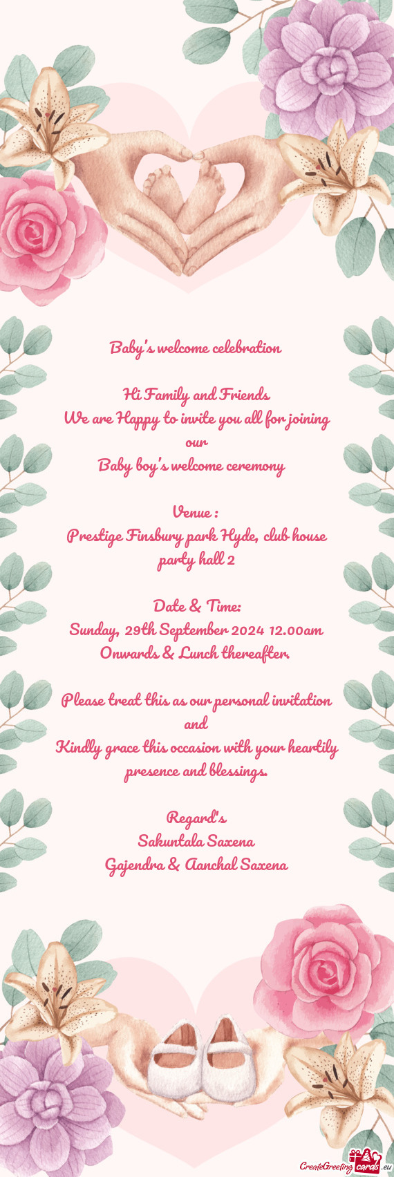 Baby’s welcome celebration