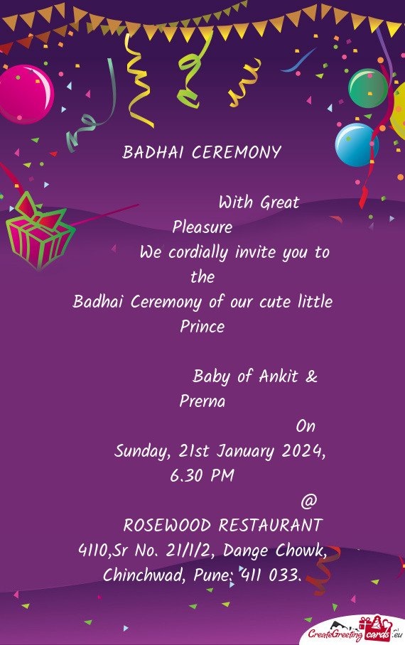Badhai Ceremony of our cute little Prince