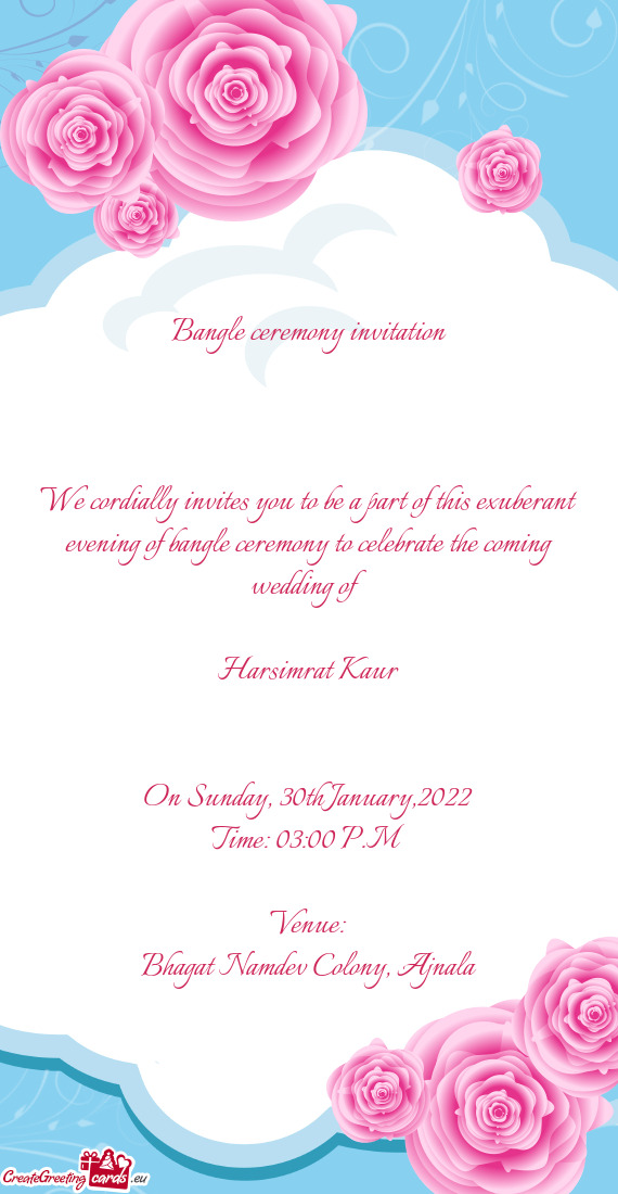 Bangle ceremony to celebrate the coming wedding of
 
 Harsimrat Kaur
 
 
 On Sunday