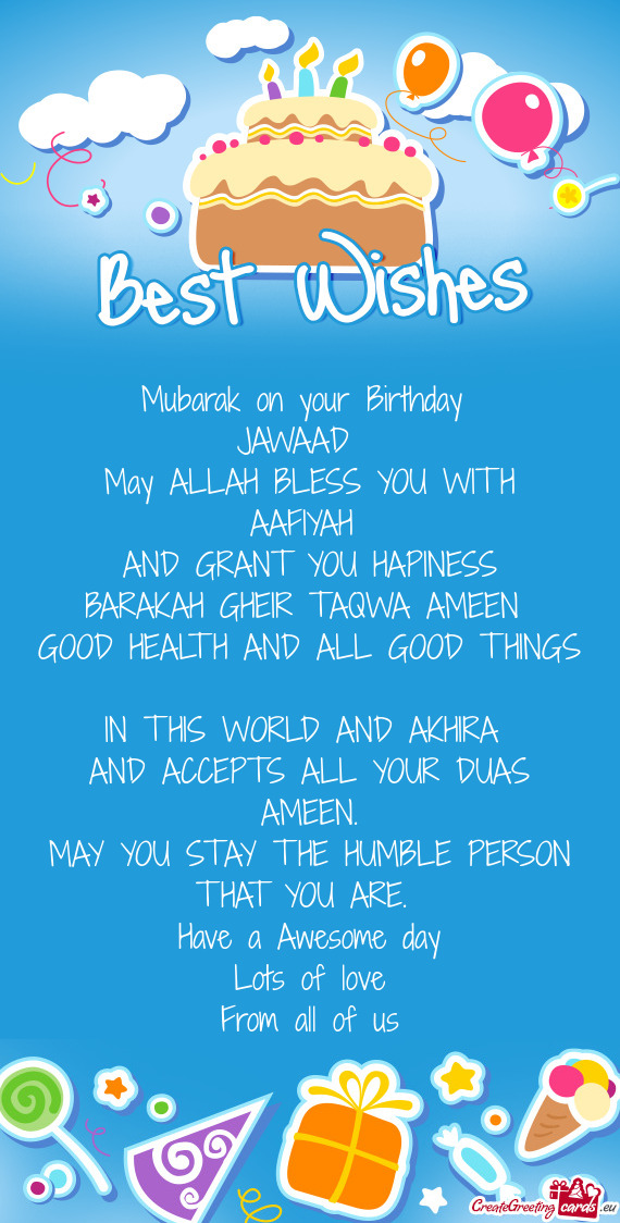 BARAKAH GHEIR TAQWA AMEEN