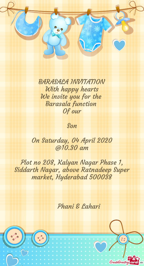 BARASALA INVITATION