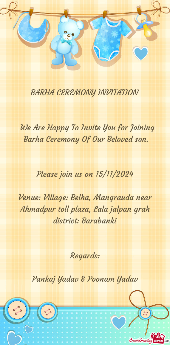 Barha Ceremony Of Our Beloved son